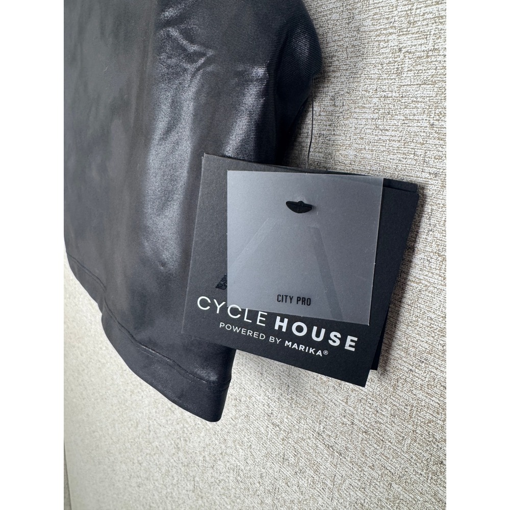 Cycle House by Marika City Pro Sports Bra Size M Black Metallic — NWT - Picture 2 of 5